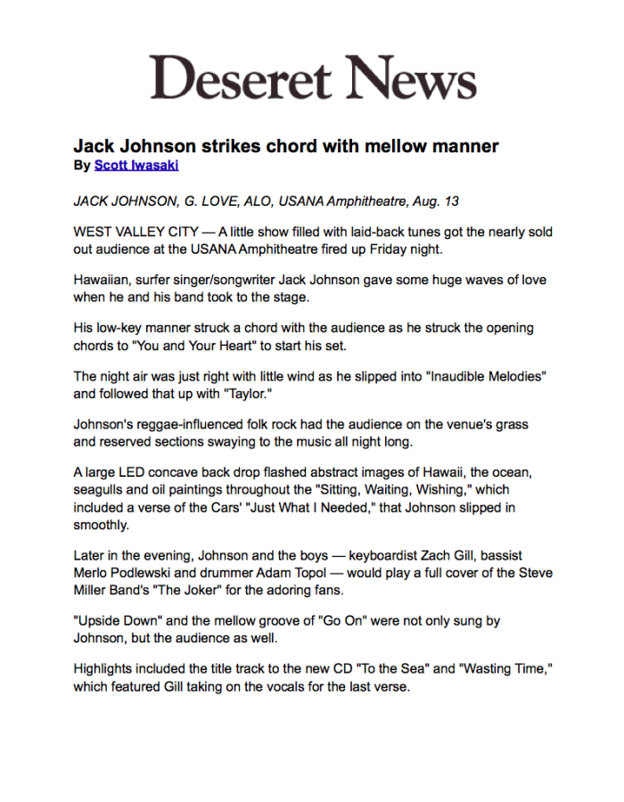 Jack Johnson strikes chord with mellow manner